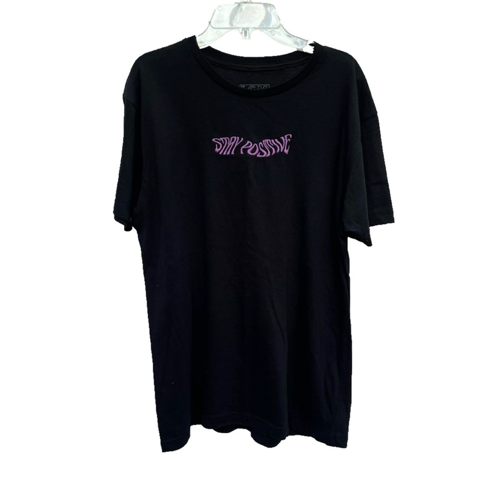 M LCM International Stay Positive Embroidered 100% Cotton Women’s Shirt Top